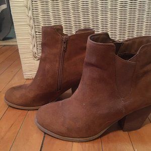 Brown Suede Booties
